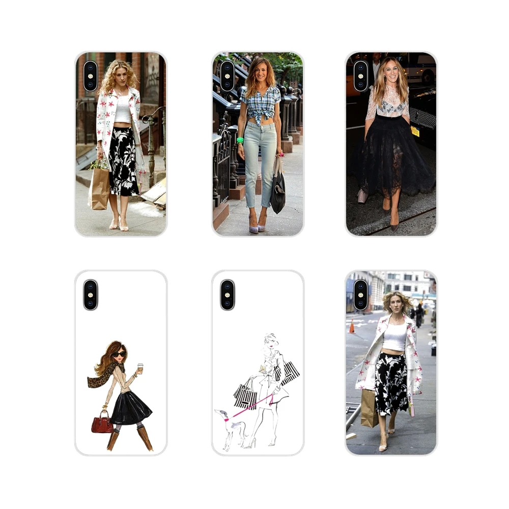 For Huawei G7 G8 P7 P8 P9 P10 P20 P30 Lite Mini Pro P Smart Plus 2017 2018 2019 Soft TPU Case Sex and the City girl shopping dog | Мобильные
