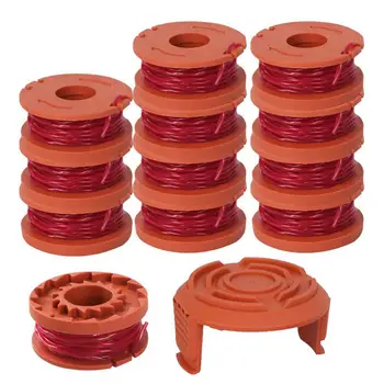 

12Pcs Replacement Grass Trimmer Spool Line with Cap Cover Set for WORX WA0010
