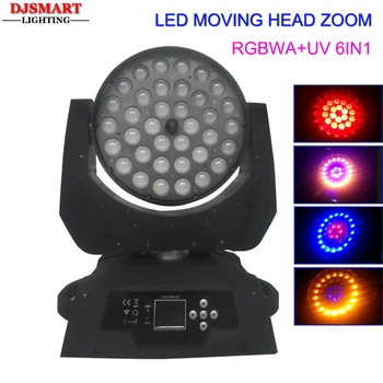 

Djsmart 36x12W Led Moving Head ZOOM Light RGBWA+UV 6in1 Wash Stage Light with Circle Control Dmx512 DJ Disco KTV Equipment