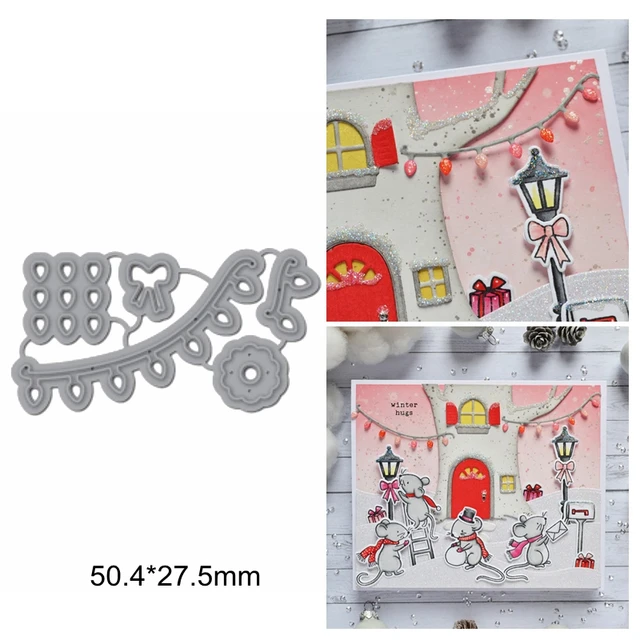 Metal Cutting Dies Wishes Hello Happy Birthday Sentence Alphabet Maple Snow