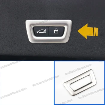 

Lsrtw2017 Stainless Steel Car Tail Door Switch Button Frame Trims for Bmw X3 2018 2019 2020 2021 G01 Accessories Auto