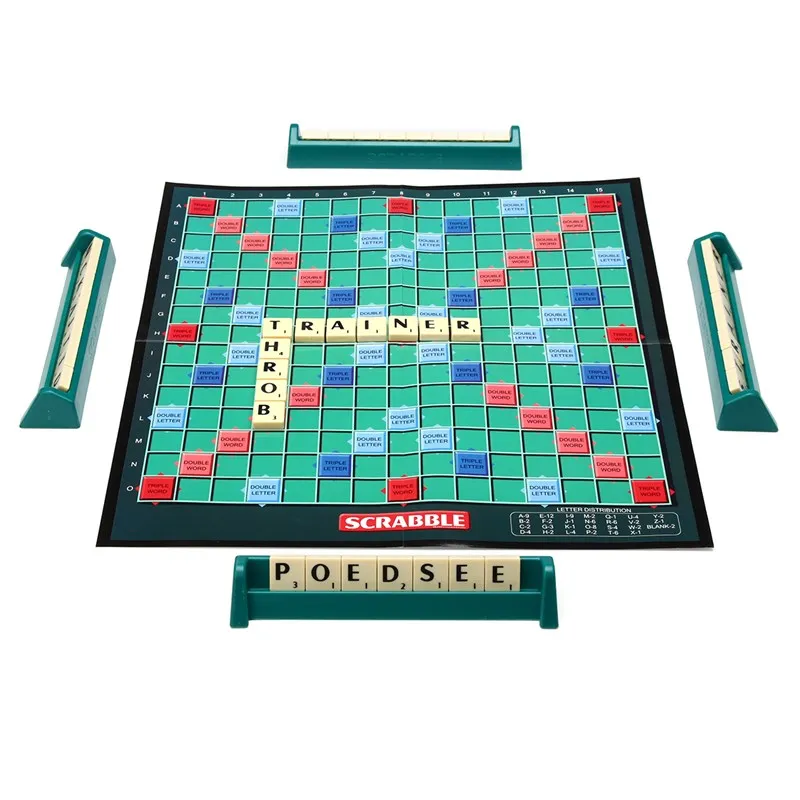 1 Scrabble кроссворд табулейро Jogo Ortografia Instrumento Mesa de Jogo de Palavras de Ortografia Carta Jigsaw Puzzles Crianç - Цвет: 1