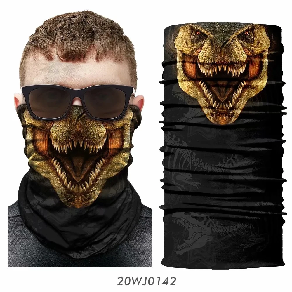 Бесшовная Бандана с 3d фигурками животных велосипедный шарф защитная маска для