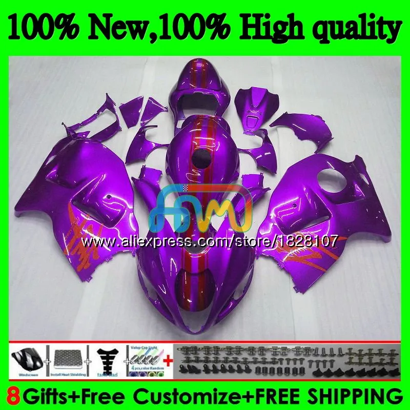 purpleGSXR 1300 для SUZUKI Hayabusa GSXR-1300 2002 2003 2004 2005 2006 2007 49BS. 159 GSXR1300 96 02 03 04 05 06 07 обтекатель