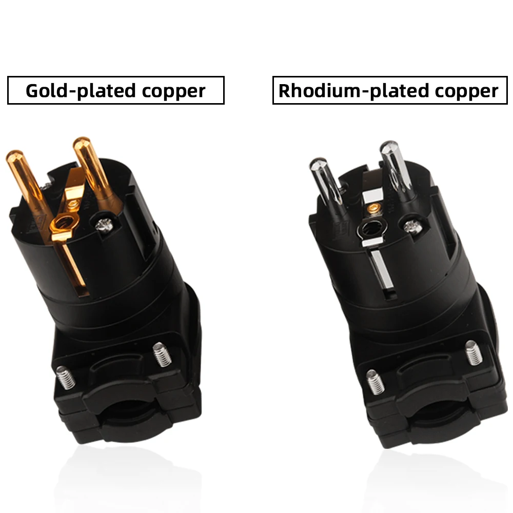 Elétrico de Corrente Revestimento de Cobre Plugue de Conector Yyaudio Dispositivo Alta Fidelidade Puro Ouro Rodio ac Fêmea Macho eu Iec Fi-uk Britânico - Image 6