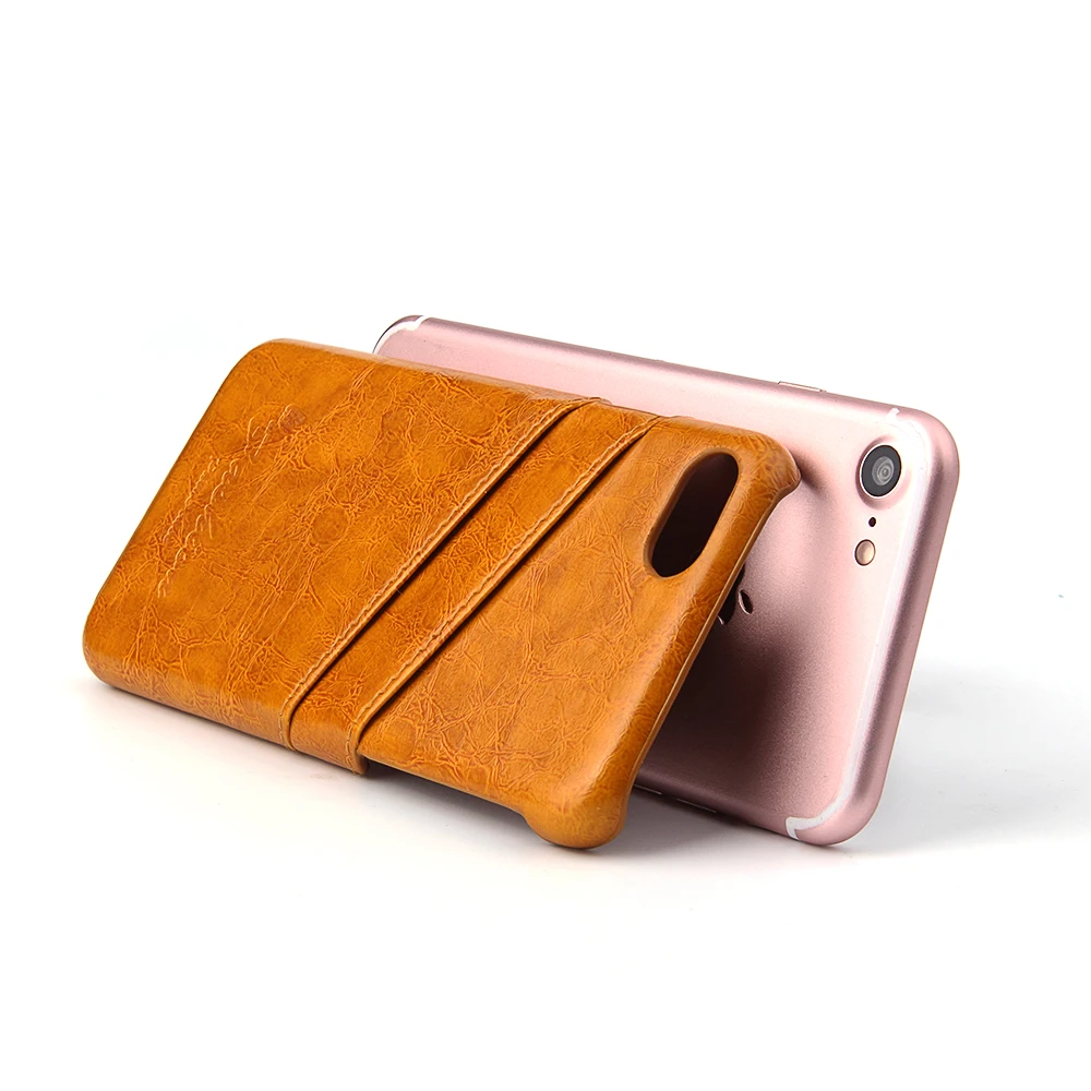Ретро PU кожаный телефон чехол для iPhone 6 6s Plus 7 8 Plus X Xs Max XR слот для карт защитный чехол бизнес