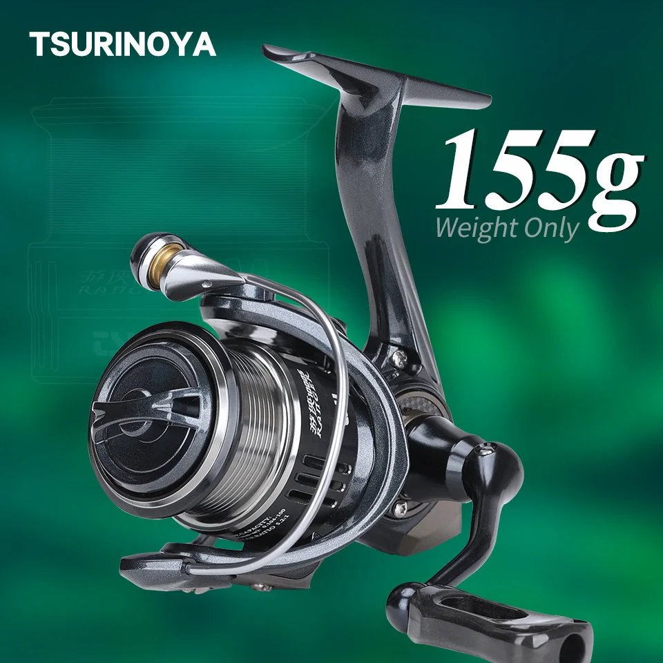 TSURINOYA Ultra Light 155G Bait Finesse Spinning Reel RANGER 800 1000S Long  Casting Carbon Fishing Saltwater Freshwater Wheels