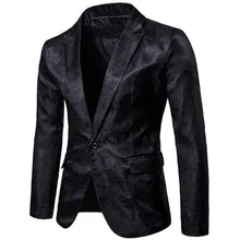 Мужской повседневный приталенный костюм на одной пуговице, однотонный Блейзер, деловая Рабочая куртка с длинными рукавами, однотонный жакет с разрезом, верхняя одежда для свадебной вечеринки