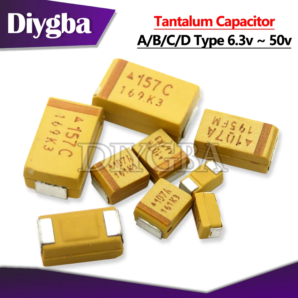 Танталовый конденсатор типа A B C D 100 мкФ Ф 150 220 330 470 680 6 в 3 В 10 16 25 35 50 4 7/6 8/10