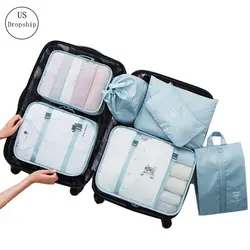 Новинка 7 шт./компл. сумка для хранения для путешествий Высококачественная Обувь Одежда туалетный Органайзер багаж для путешествий сумка