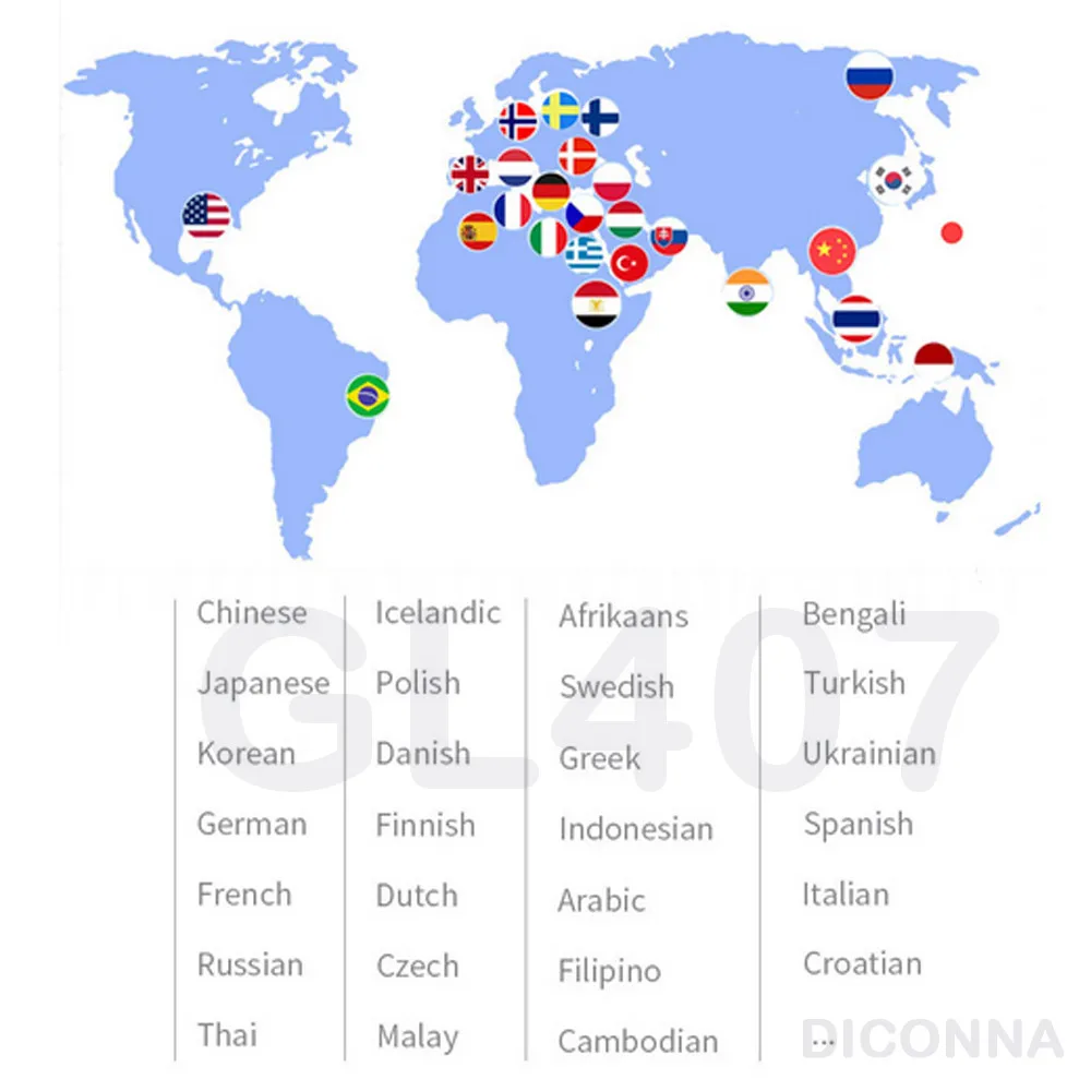 Translaty Смарт мгновенный в режиме реального времени голос 40 языков переводчик AI Интеллектуальный