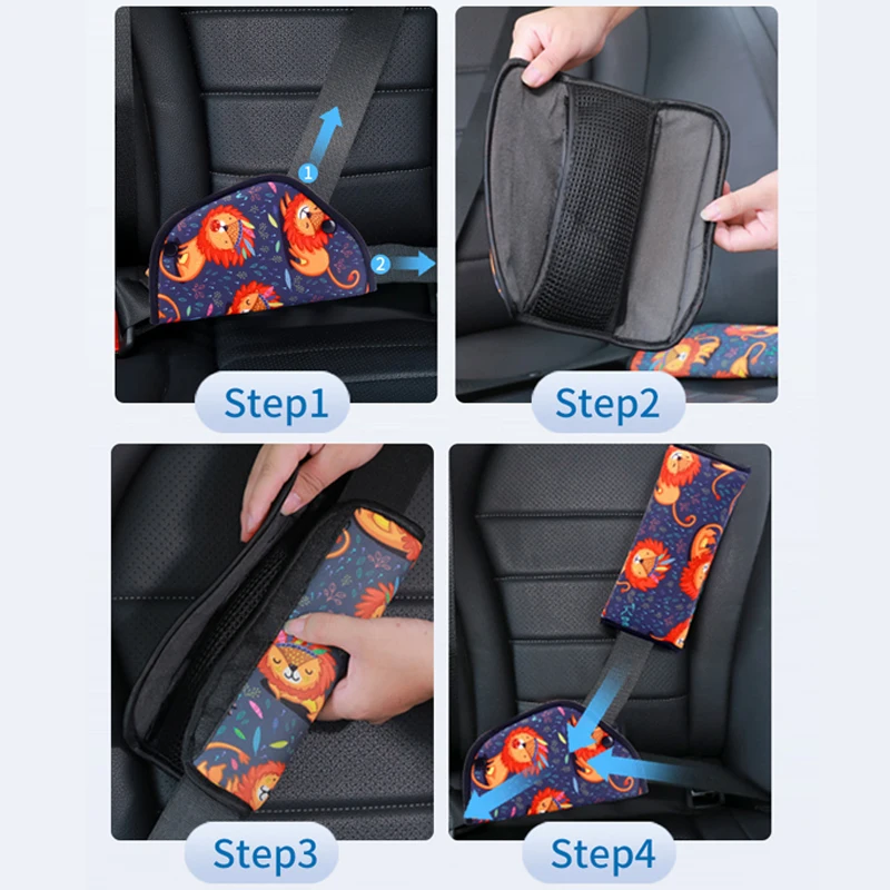 Auto Sicherheits gurt Einstell halter Sicherheits gurt Polster bezug für  Baby Kind Kinder Anti-Hals Sicherheit Schulter Position ierer Schulter  polster Set - AliExpress