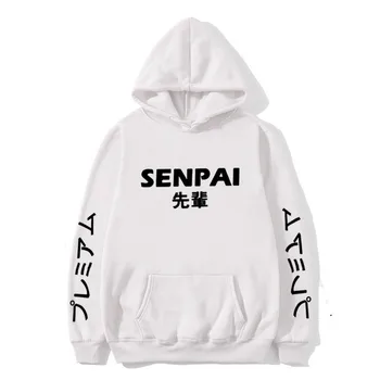 

New Fashion japanese streetwear SENPAI Hoodie Sweatshirt Multiple Colour Hip hop Men Women Hoodies Pullover sudadera hombre