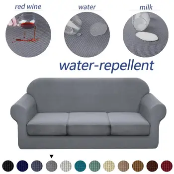 

Granbest 4 Piece Premium Water-Repellent Sofa Slipcover for 3 Cushion Couch High Stretch Sofa Cover for 3 seat Sofa Super Soft F