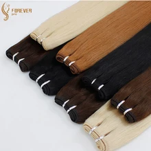 Forever pro волосы 100 г/шт. 20 дюймов Remy человеческие волосы утка темно-коричневый прямые волосы европейского типа наращивание клубника блонд