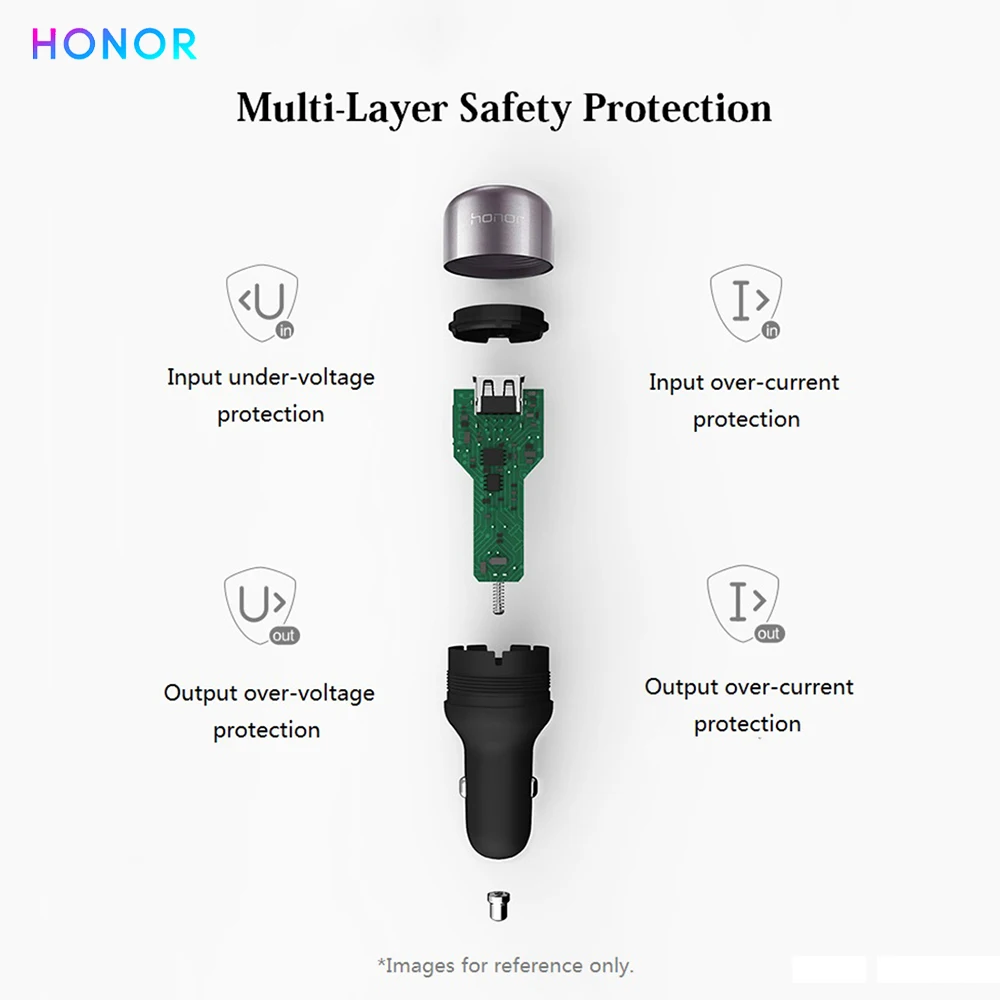 HONOR 18 Вт автомобильное зарядное устройство 9 в 2 а Быстрая Зарядка двойной usb порт светодиодный для HUAWEI HONOR мобильный телефон P10 P20 Lite P30 Pro 8X 9X