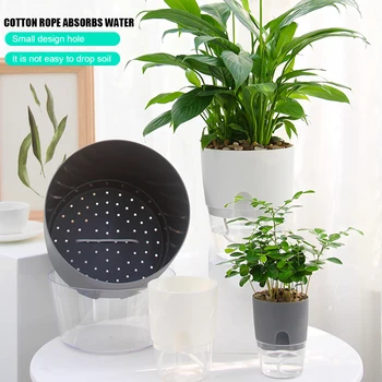 

Watering Planter Plastic Clear Self Watering Flower Pot Water Storage Basin Lazy Watering Convenience Easy Get Started