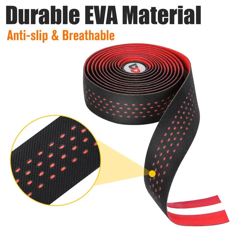 Soft PU EVA Bicycle Bar Tapes Anti-slip Wear-resistant Road Bike Handlebar Tape 215cm Bike Handlebar Strape Bike Handlebar Tape Bicycle Handlebar Strap 1 Pair