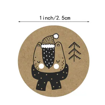 

500pcs/roll Christmas Stickers Tree Snowman Animals Decorative for Scrapbooking A69E