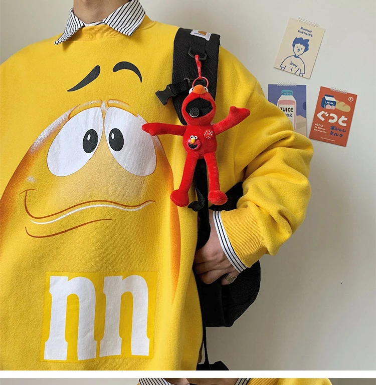Зима новая Корейская версия тренда High Street National Tide Smiley Face плюс бархатный Толстый Круглый вырез Повседневный пуловер