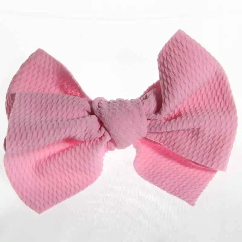 Pink 200 шт., 13 см, 5,1 дюйма, новинка,, Seersucker, вафельные банты для волос, заколки для волос, аксессуары - Цвет: Pink