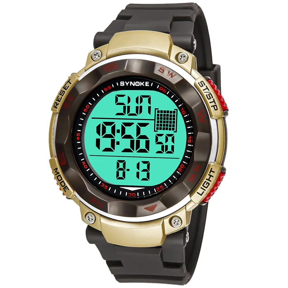 SYNOKE часы Relogio многофункциональные цифровые часы мужские водонепроницаемые светодиодный Abs чехол спортивные электронные наручные часы Zegarek 40
