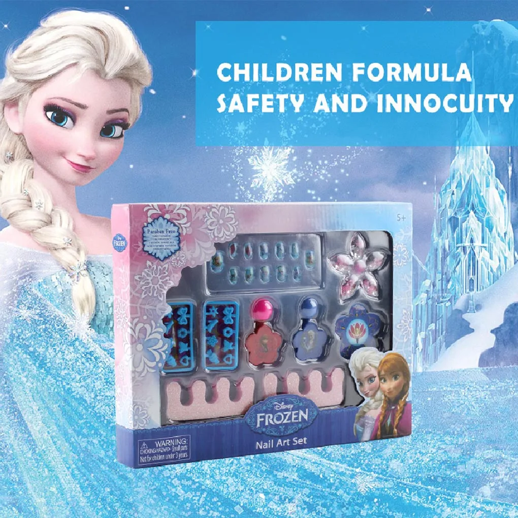 

Disney Nail Art Set Girls Beauty Cosmetic Toy Nail File Children Water-Soluble Nail Polish Kit