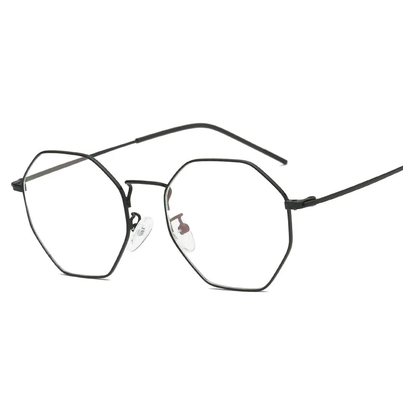 Винтажная оправа для очков Золотая проволока полигон мужские очки Модные металлические женские прозрачные оправы F800BL