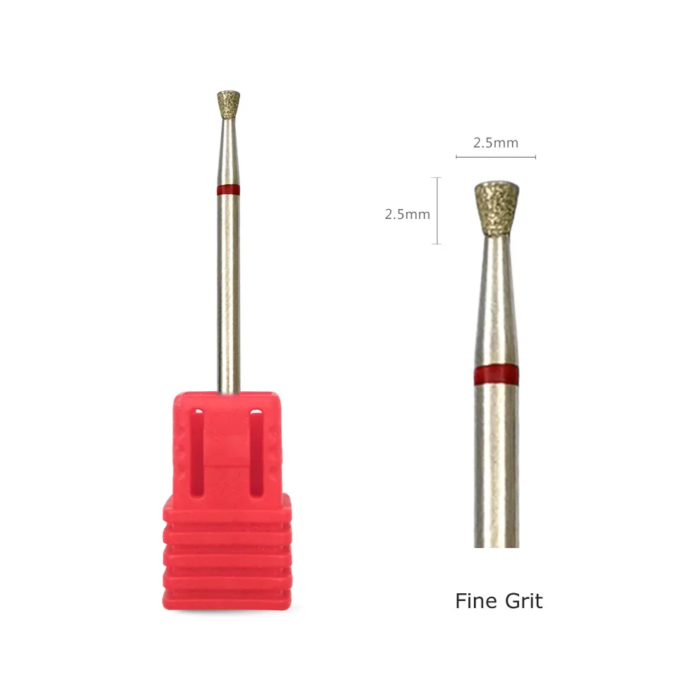 Inverted Cone Nail Drill Bits Fine Diamond Cuticle Clean Burr Russian Mills Electric Manicure Drills Nails Accessories nail art tools nail drill bit nail drill bits nail drill nail drill set nail drill kit
