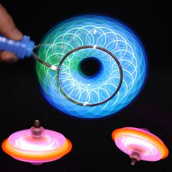 2020 Educational Children's Toys Creative Magnetic Flying LED Flashing Gyroscope Spinning Top With Cool Colored Light for gifts 1