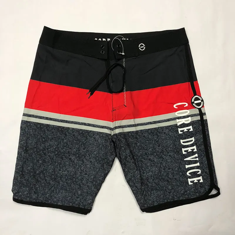 Multi Stripe Новые тонкие водоотталкивающие эластичные летние шорты, мужские пляжные шорты, мужские пляжные шорты-бермуды - Цвет: Multi Stripe