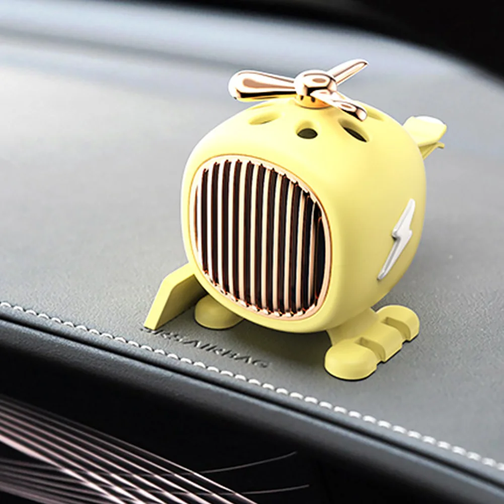 Decoration Aromatherapy Cute Perfume Parking Plate Car Air Freshener Mini Luminous Number ABS Space Saving Helicopter Shape
