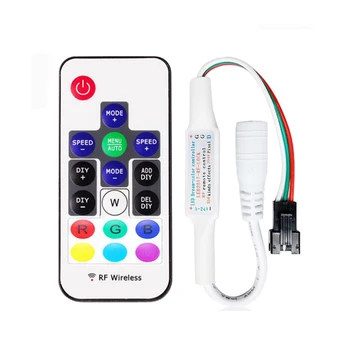 

RGB WS2812B LED Pixel Strip Light Controller 17Keys RF DIY Remote Control For WS2811 SK6812 1903 Led Lighting DC5-24V