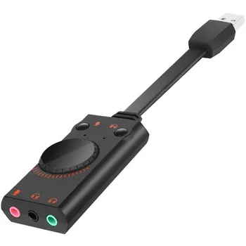 

USB Sound Card Adapter External Audio Adapter Stereo Sound Card Converter 3.5mm AUX Microphone Jack For Gaming Headset