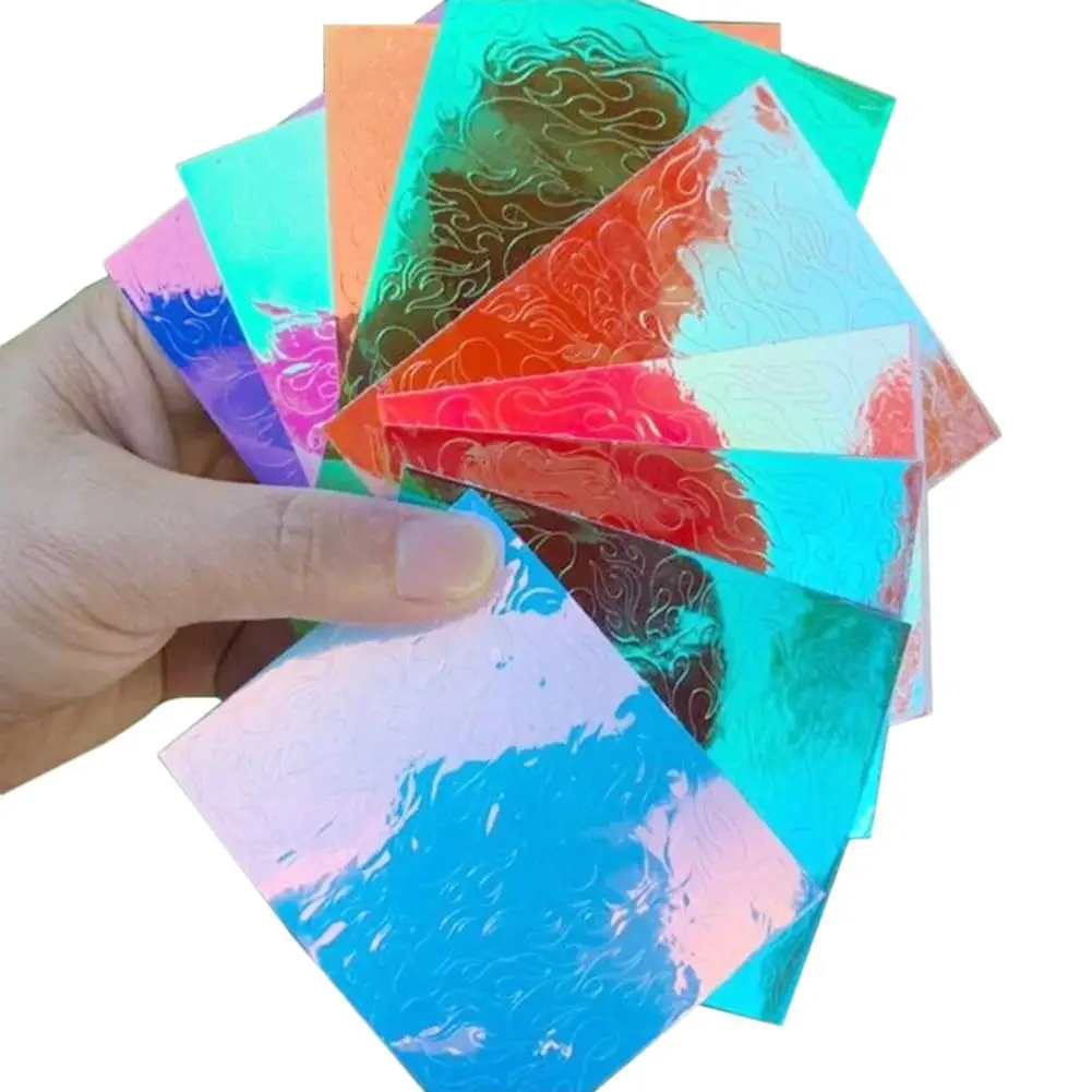 

HOT SALE 16 Sheets Candy Color Fire Flame Hollow Nail Art Stickers Paster Manicure Tool
