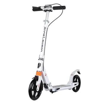 

Folding Kick Scooter Handbrake Portable Shock Absorption Mini Foldable Skateboard Two Wheels All Aluminum For Adults Students