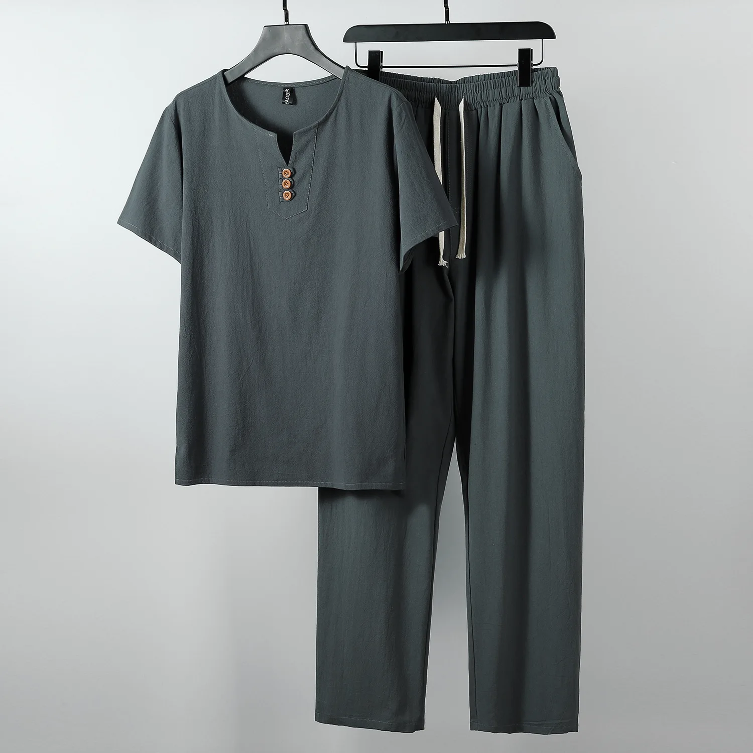 Vintage Tracksuit Mens Clothing Home-Suit Chinese Summer 8XL 9XL T-Shirt Husband Fashion