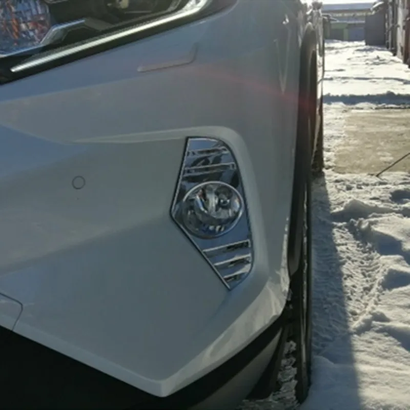 for toyota rav4 rav 4 xa50 2019 2020 Front fog light trim cover car accessories  plastic Chrome