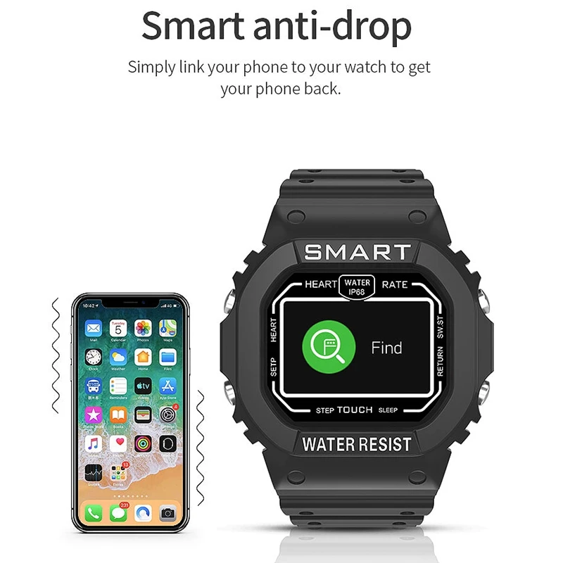 K16 Смарт-часы 1,14 дюймов IP68 спортивные Смарт-часы для Android IOS черный