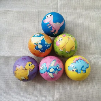 

6pcs 6.3cm Anti Stress Balls Children Squeeze Soft Foam Sponge Cartoon Dinosaur Animals Toy Balls Toys for Kids