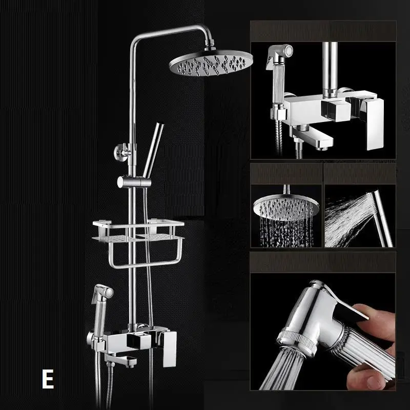 Handdouche Duschset Панель дуще Douchette Preto Colonne De душ сделать Banheiro Chuveiro Eletrico Ducha Ванная комната душа Системы - Цвет: MODEL W