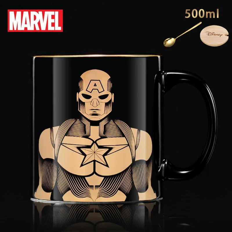 500 мл disney Marvel Железный человек, мультяшная чашка для воды, кофе, молока, чая, завтрака, керамическая кружка для дома, офиса, коллекция чашек, праздничные подарки - Цвет: 10
