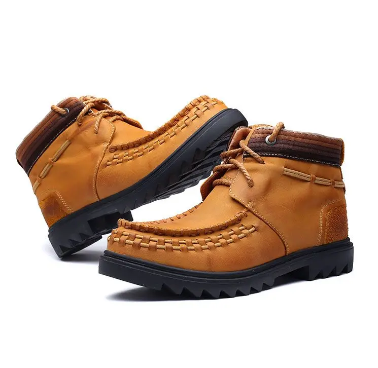 Мужские ботинки в стиле милитари; зимние ботинки на шнуровке из водонепроницаемого материала; армейские ботинки; Мужская Рабочая обувь; 7#15/15D50