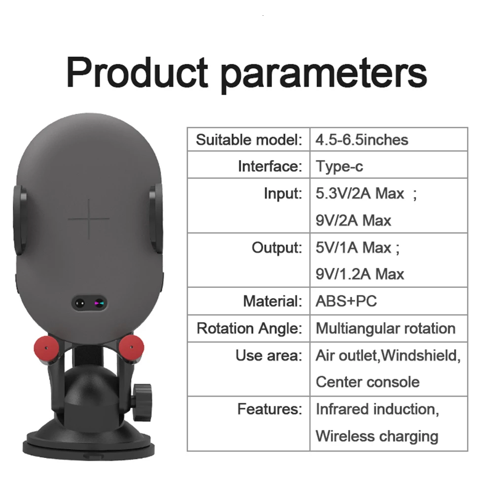 Универсальный автомобильный держатель с инфракрасным датчиком, фиксированный держатель для мобильного телефона, Беспроводная зарядка для мобильного телефона, автомобильные аксессуары
