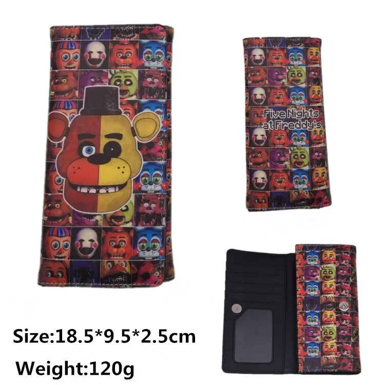 Аниме Five Nights at Freddy's бумажник с изображением персонажей из мультфильма мужской длинный бумажник и монета чистые модные сумки подарок