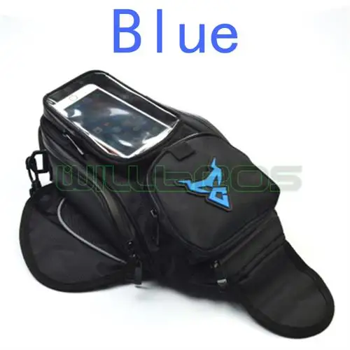 Motocentric 5,5 дюймовый экран большой хранения сумка для мотоцикла масло для мотоциклов топлива мотоцикла, Магнитная сумка для топливного бака седельная сумка - Название цвета: Blue