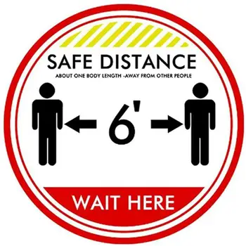 

Practical Sticker Social Distance Floor Mats Keep Your Distance Logo For Crowd Control Floor Stickers