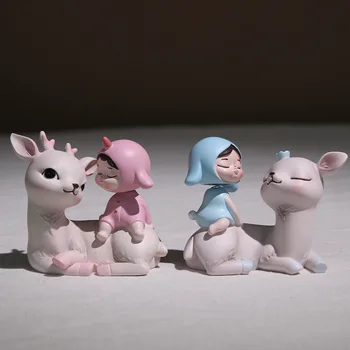 

Car Car Decoration Couples Rotating Deer Dashboard Decoration Cute INS Online Celebrity Car Mounted Decoration Small Gifts