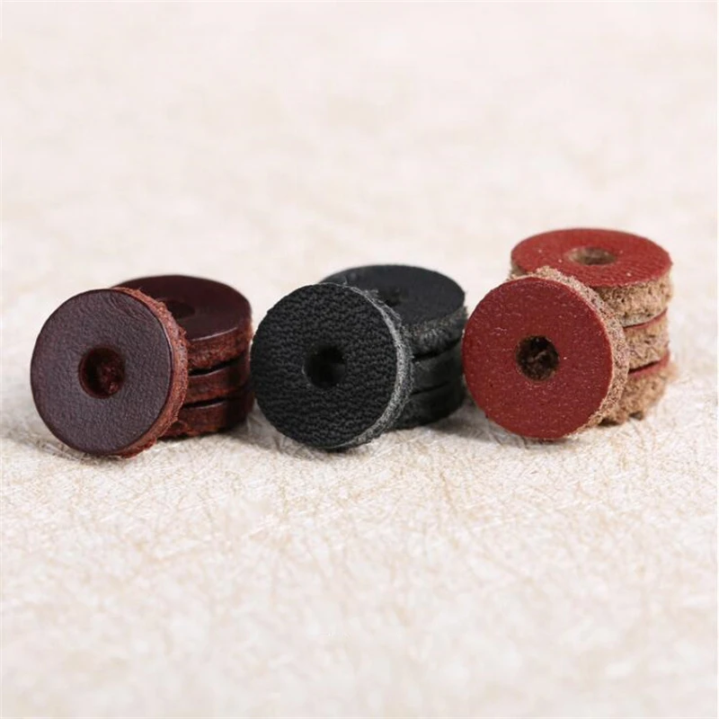 

50pcs 6/8/10/12/14mm Natural Genuine Leather Flat Spacer Beads For DIY Necklace Bracelet Jewelry Making Findings Accessories