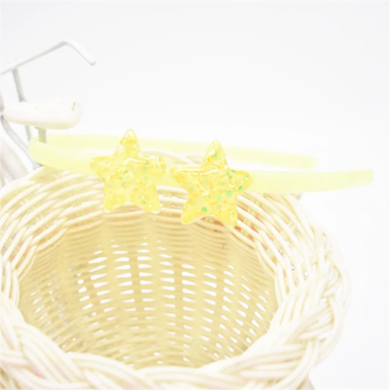 Детский модный обруч для волос в форме сердца Пентагон яркое украшение для волос с героями мультфильмов украшение для волос обруч - Цвет: 2